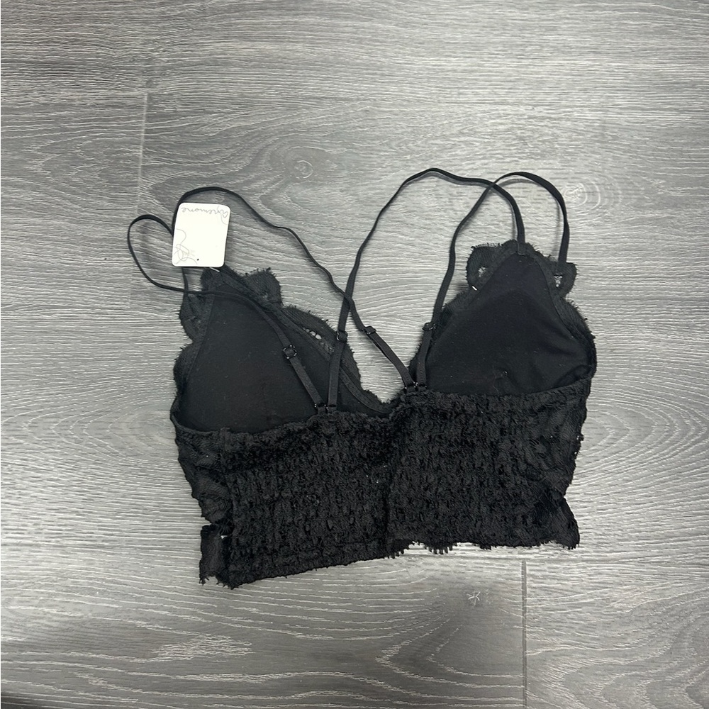 Anemone Black Crochet Lace Bralette Sz S - Picture 4 of 6